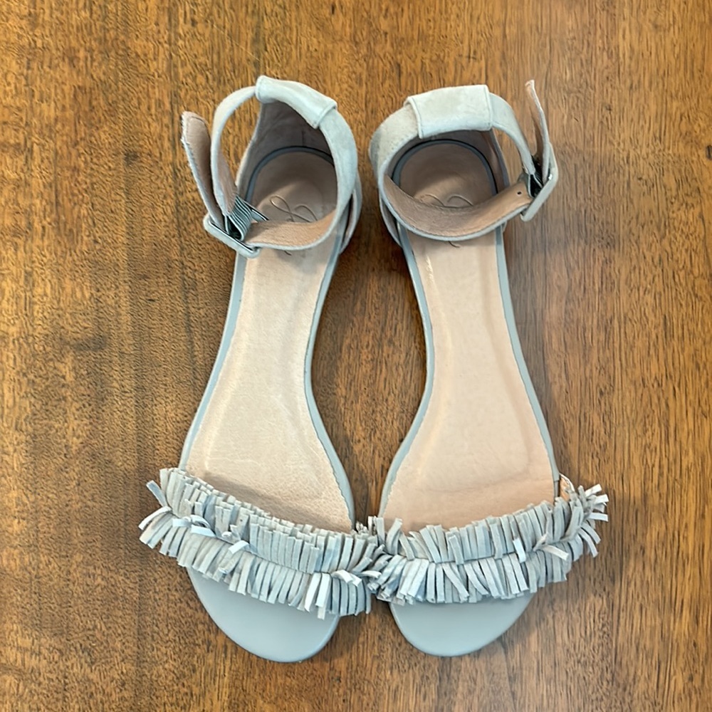 Joie Ferris Suede Fringe Ankle Strap Sandal - Picture 3 of 6